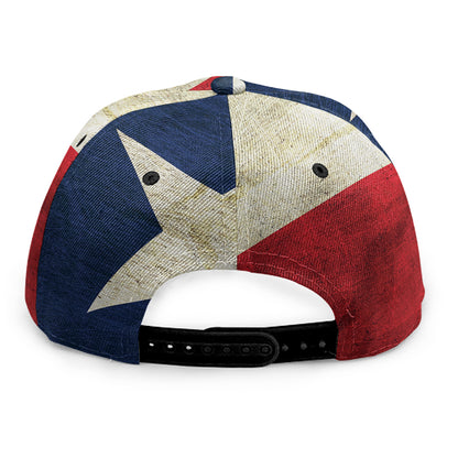Texas Flag Print Snapback Cap