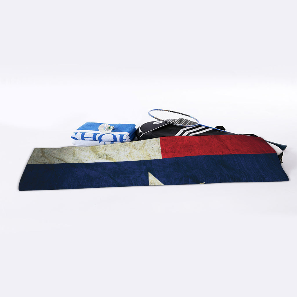 Texas Flag Print Sports Towel
