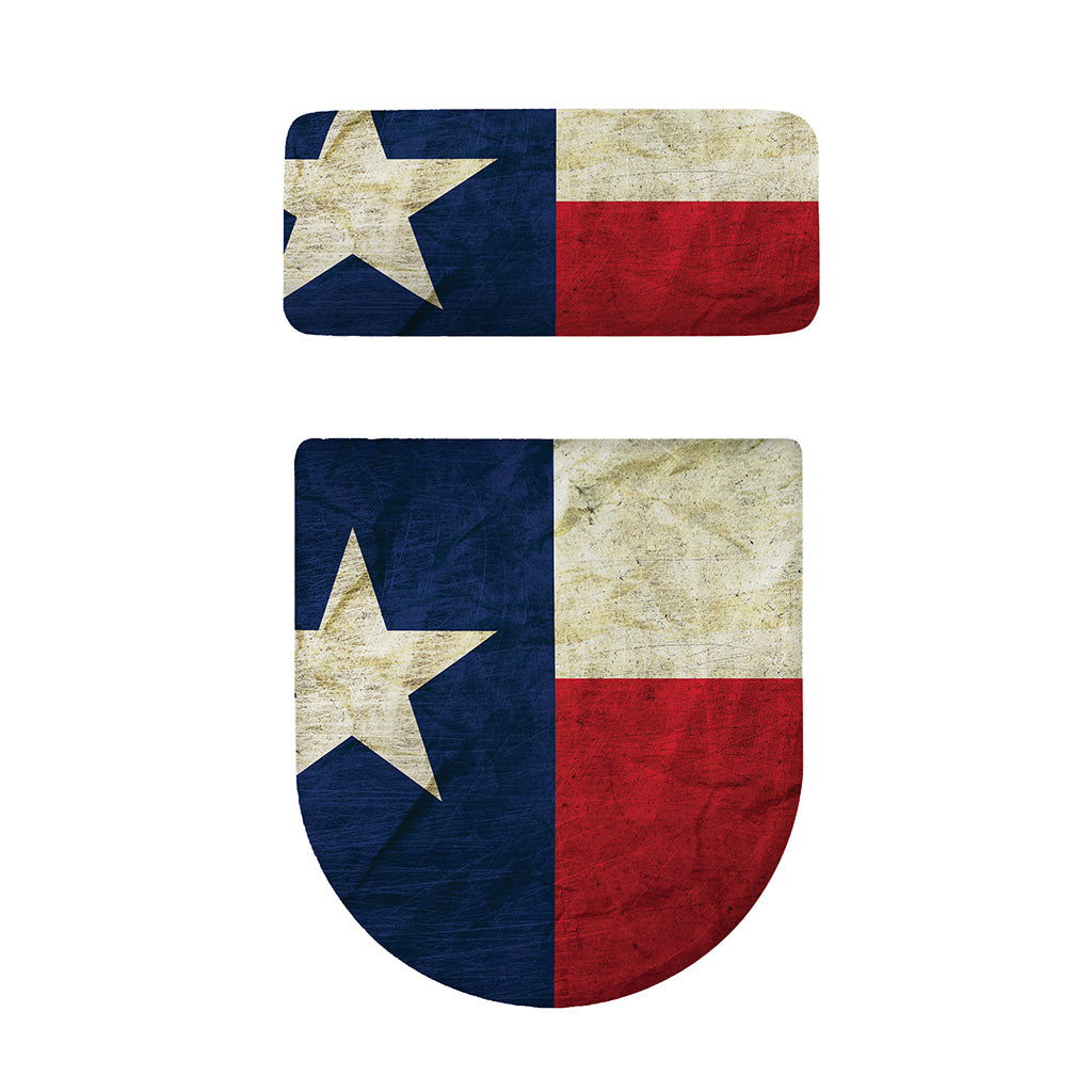 Texas Flag Print Toilet Lid And Tank Cover Set
