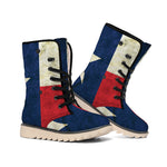 Texas Flag Print Winter Boots