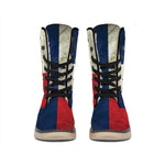 Texas Flag Print Winter Boots