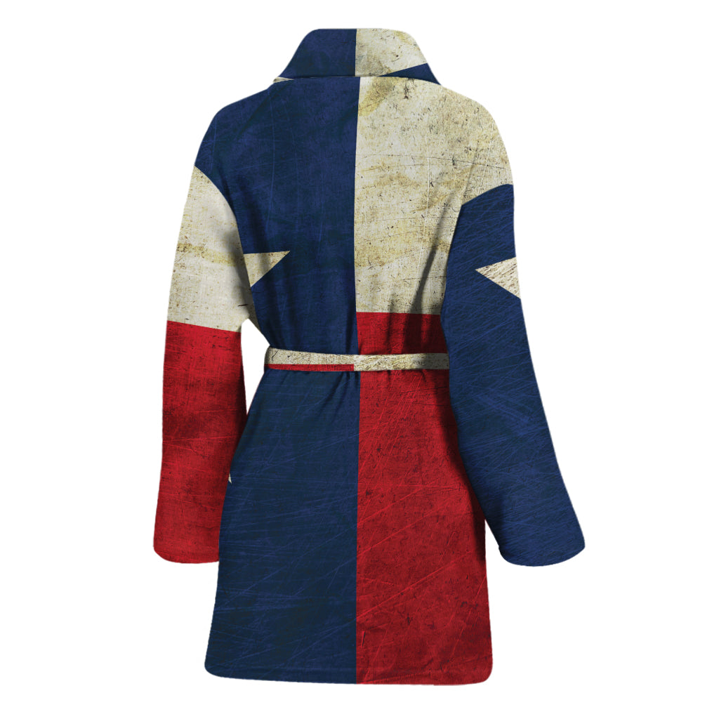 Texas Flag Print Women's Bathrobe
