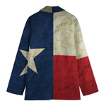 Texas Flag Print Women's Cotton Blazer