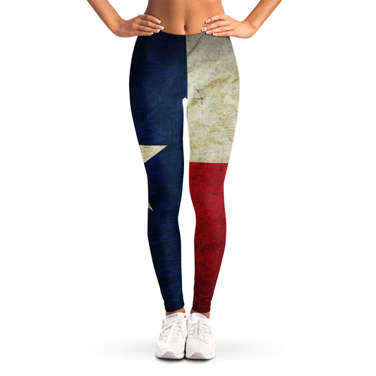 Texas Flag Print Women's Leggings
