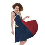 Texas Flag Print Women's Sleeveless Dress