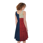 Texas Flag Print Women's Sleeveless Dress