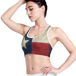 Texas Flag Print Women's Sports Bra