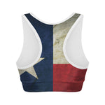 Texas Flag Print Women's Sports Bra