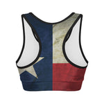 Texas Flag Print Women's Sports Bra