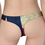 Texas Flag Print Women's Thong