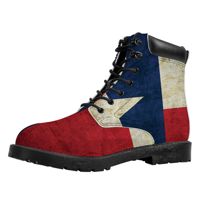 Texas Flag Print Work Boots