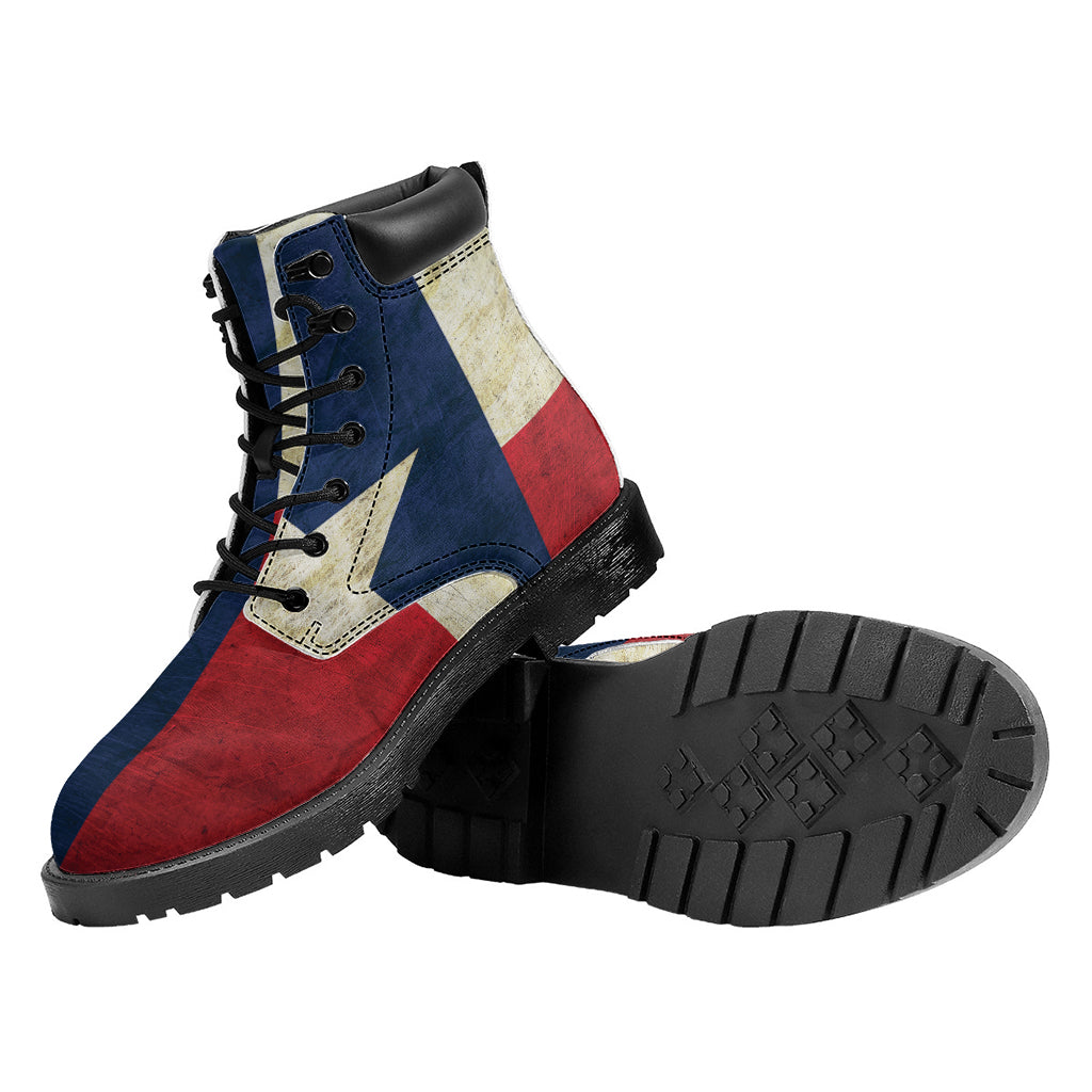 Texas Flag Print Work Boots