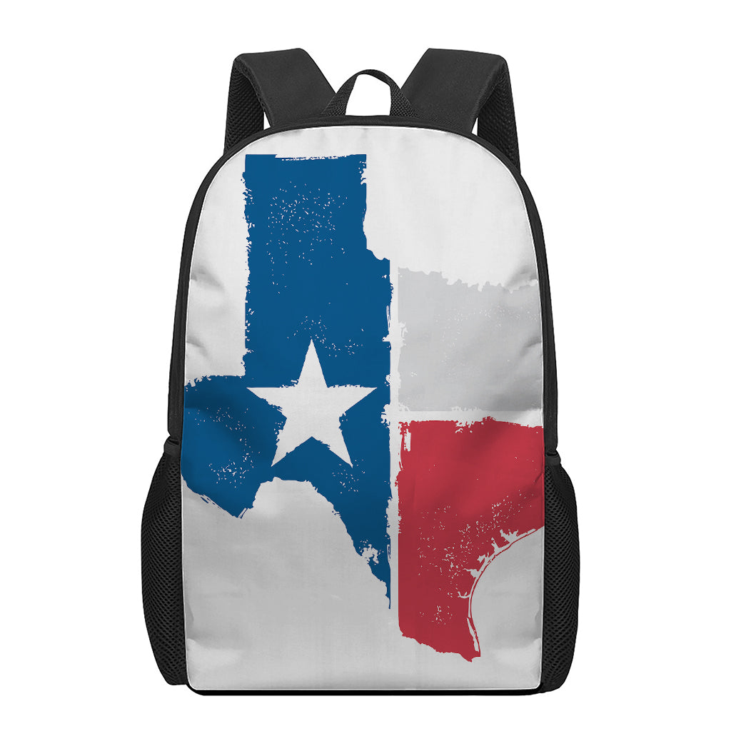 Texas State Flag Print 17 Inch Backpack