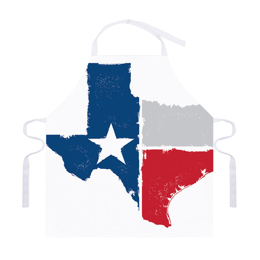 Texas State Flag Print Adjustable Apron