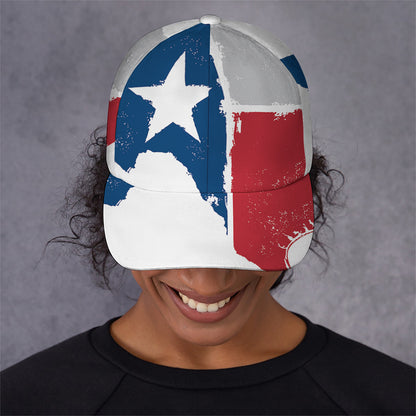 Texas State Flag Print Baseball Cap