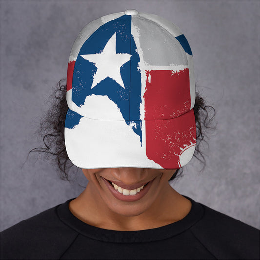 Texas State Flag Print Baseball Cap
