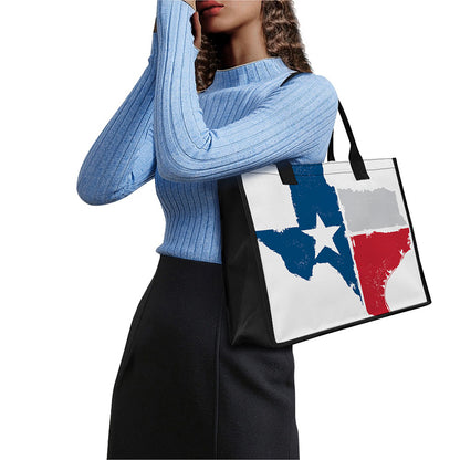 Texas State Flag Print Canvas Tote Bag