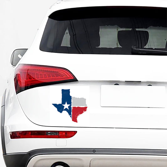 Texas State Flag Print Car Sticker