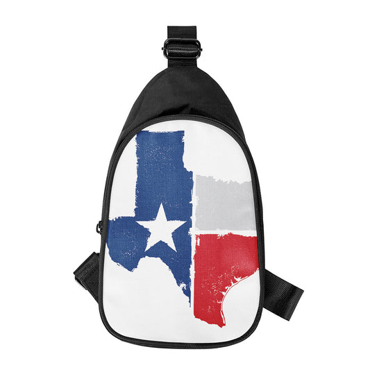 Texas State Flag Print Chest Bag