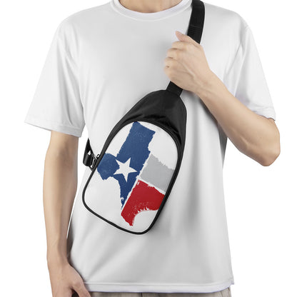 Texas State Flag Print Chest Bag