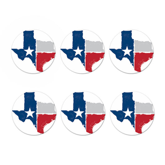 Texas State Flag Print Coaster Set