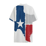 Texas State Flag Print Cotton Hawaiian Shirt