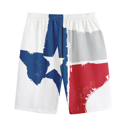 Texas State Flag Print Cotton Shorts