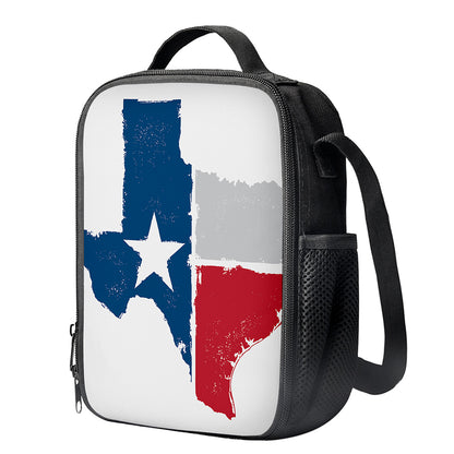 Texas State Flag Print Crossbody Lunch Bag