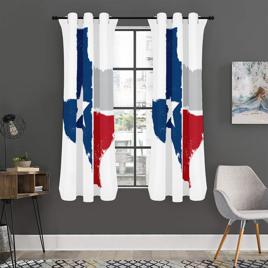 Texas State Flag Print Curtain