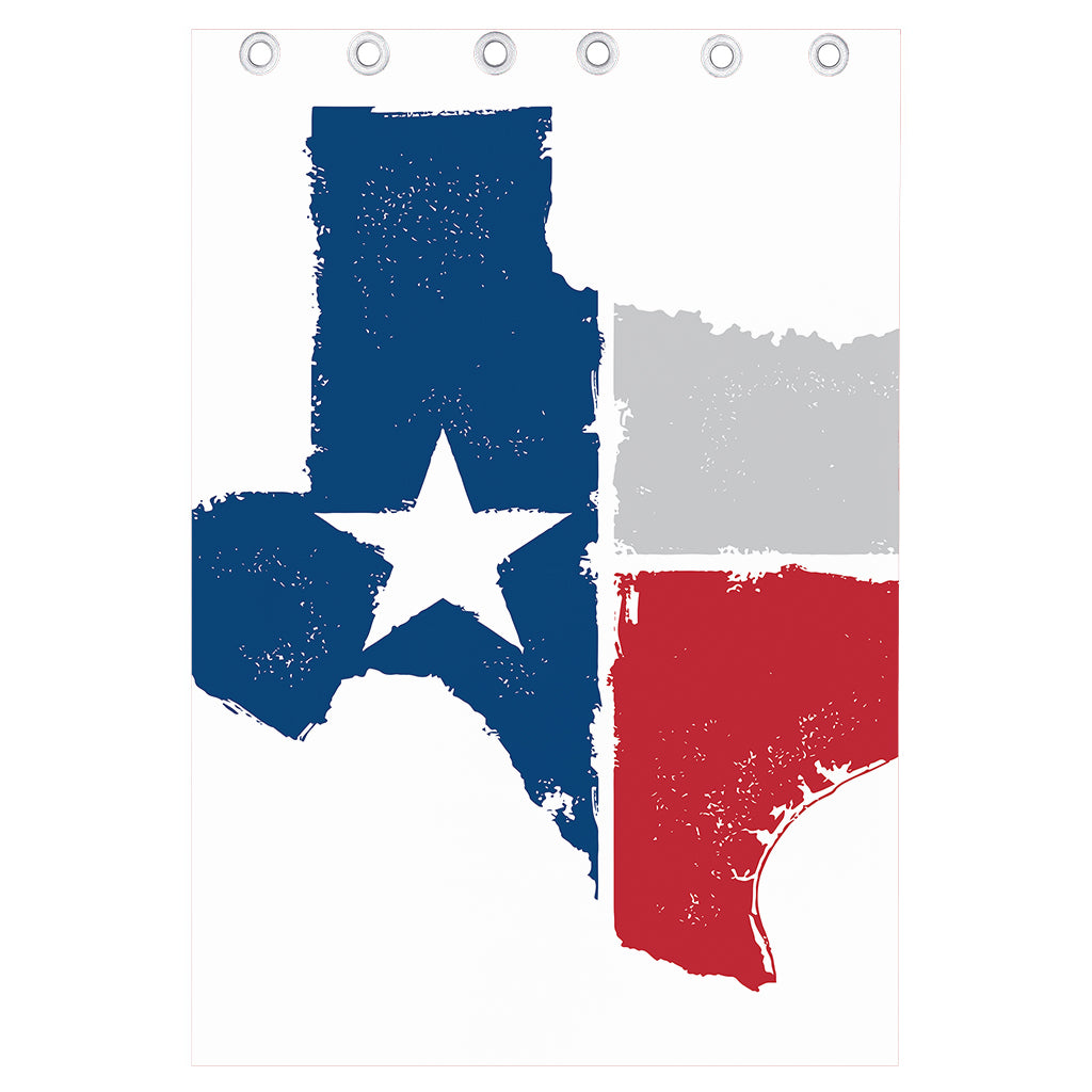 Texas State Flag Print Curtain