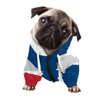 Texas State Flag Print Dog Zip Up Hoodie