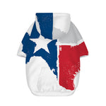 Texas State Flag Print Dog Zip Up Hoodie