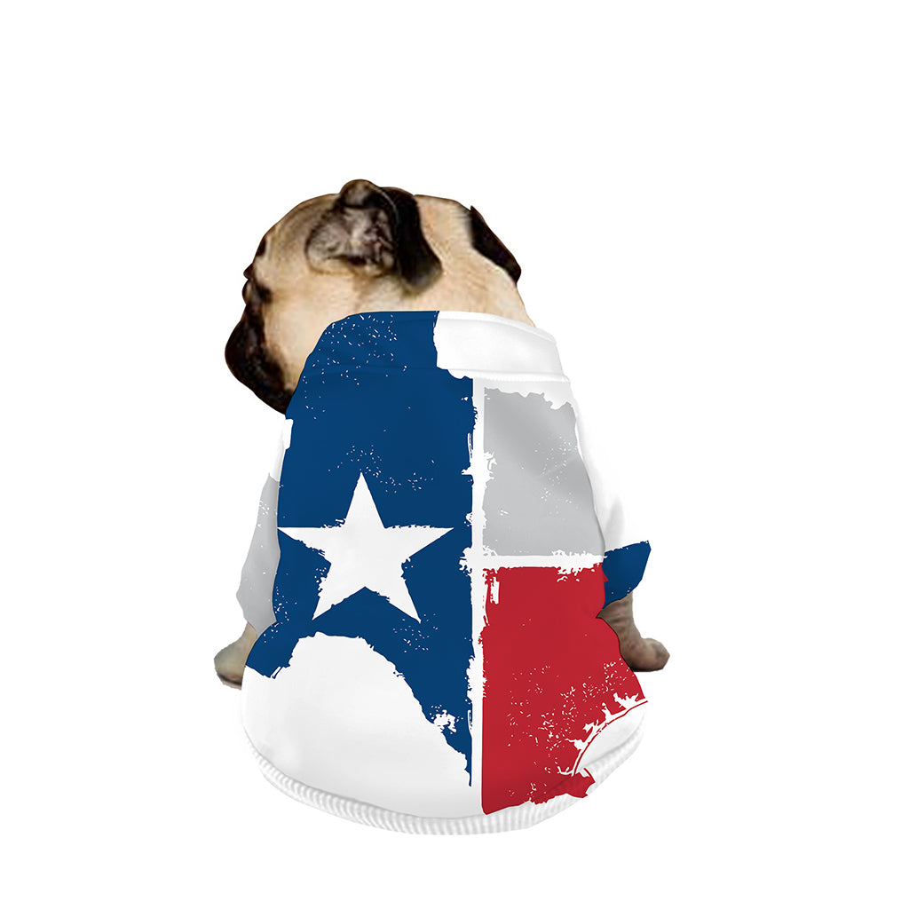 Texas State Flag Print Dog Zip Up Jacket