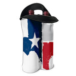 Texas State Flag Print Double Neoprene Wine Tote