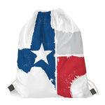 Texas State Flag Print Drawstring Bag