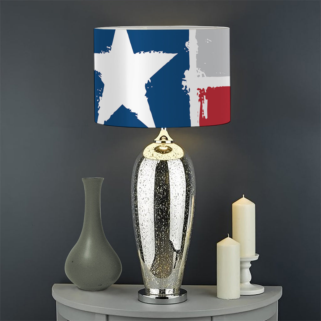 Texas State Flag Print Drum Lamp Shade