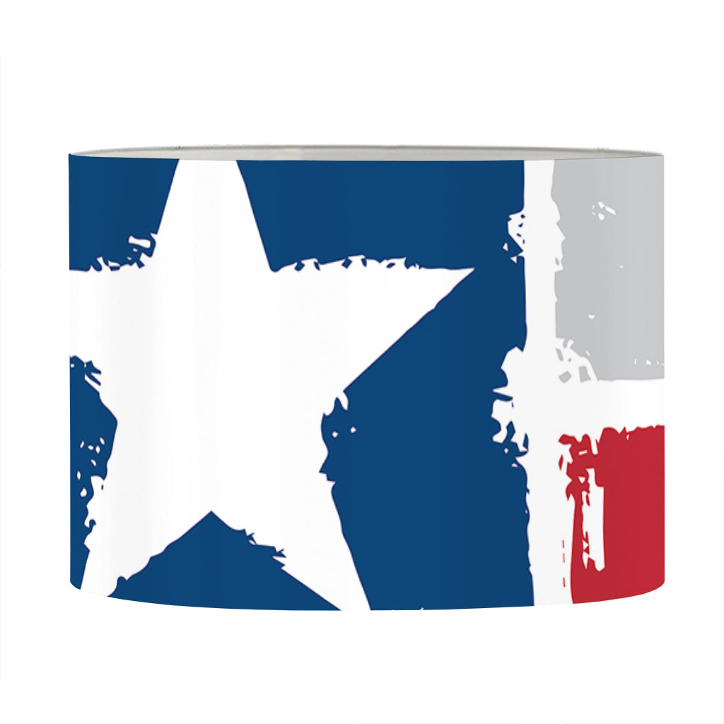 Texas State Flag Print Drum Lamp Shade