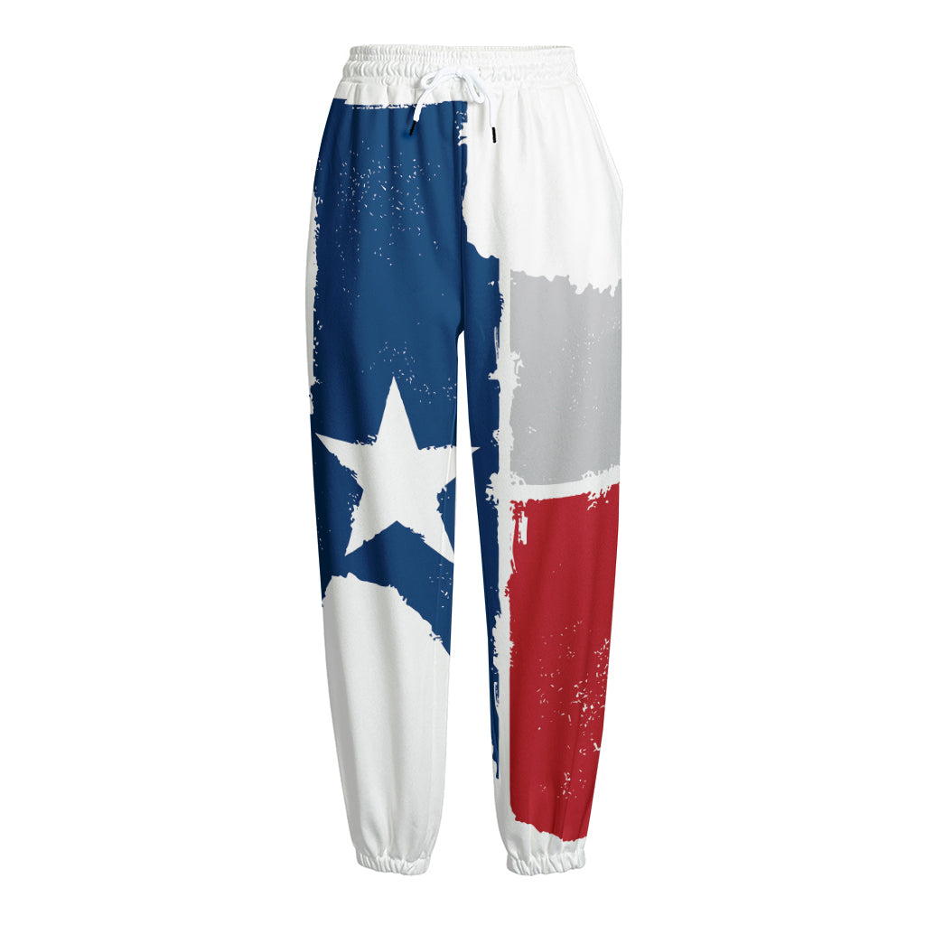 Texas State Flag Print Fleece Lined Knit Pants