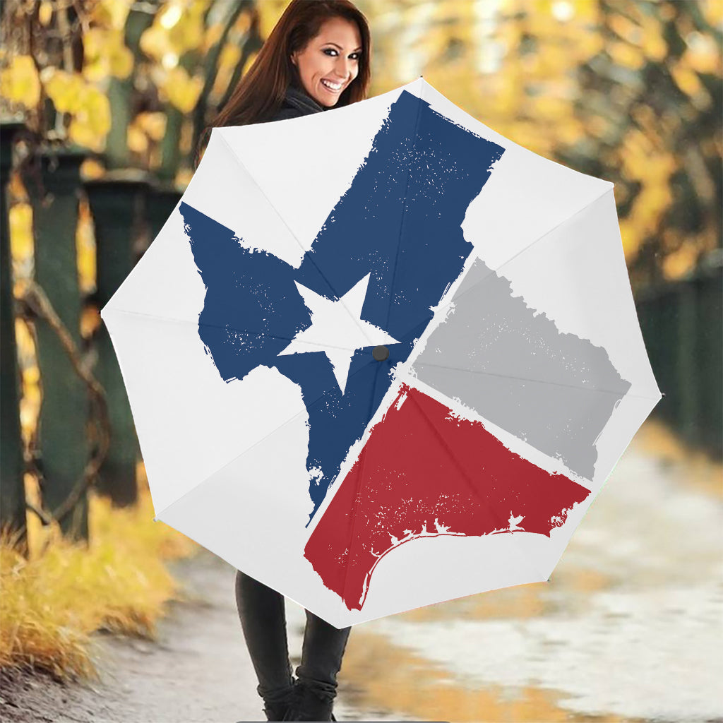 Texas State Flag Print Foldable Umbrella
