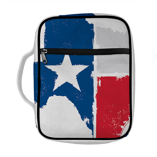 Texas State Flag Print Front Pocket Bible Bag