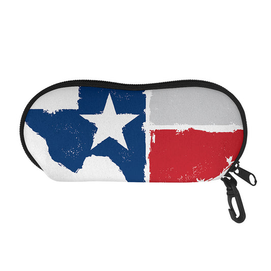 Texas State Flag Print Glasses Case