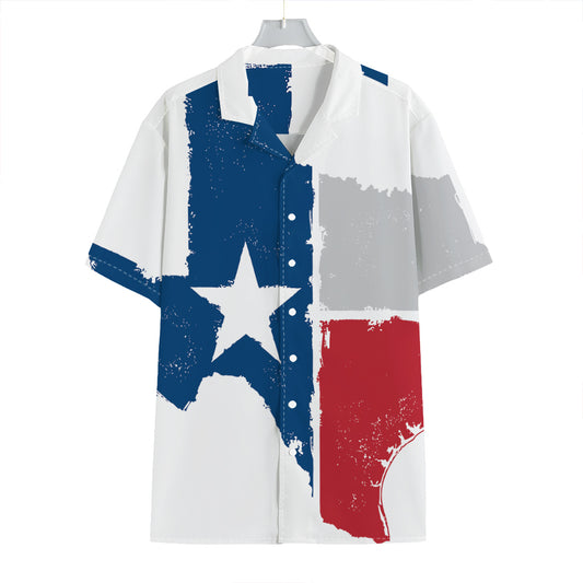 Texas State Flag Print Hawaiian Shirt