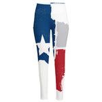 Texas State Flag Print High-Waisted Pocket Leggings