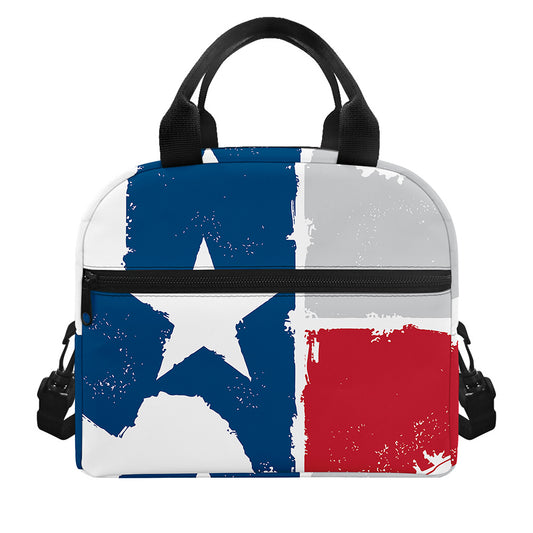 Texas State Flag Print Insulated Lunch Bag