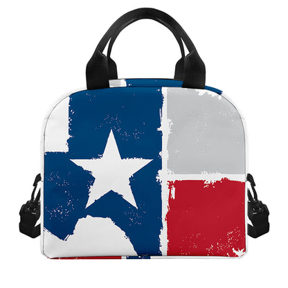 Texas State Flag Print Insulated Lunch Bag