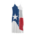 Texas State Flag Print Jersey Midi Cami Dress