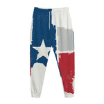 Texas State Flag Print Jogger Pants