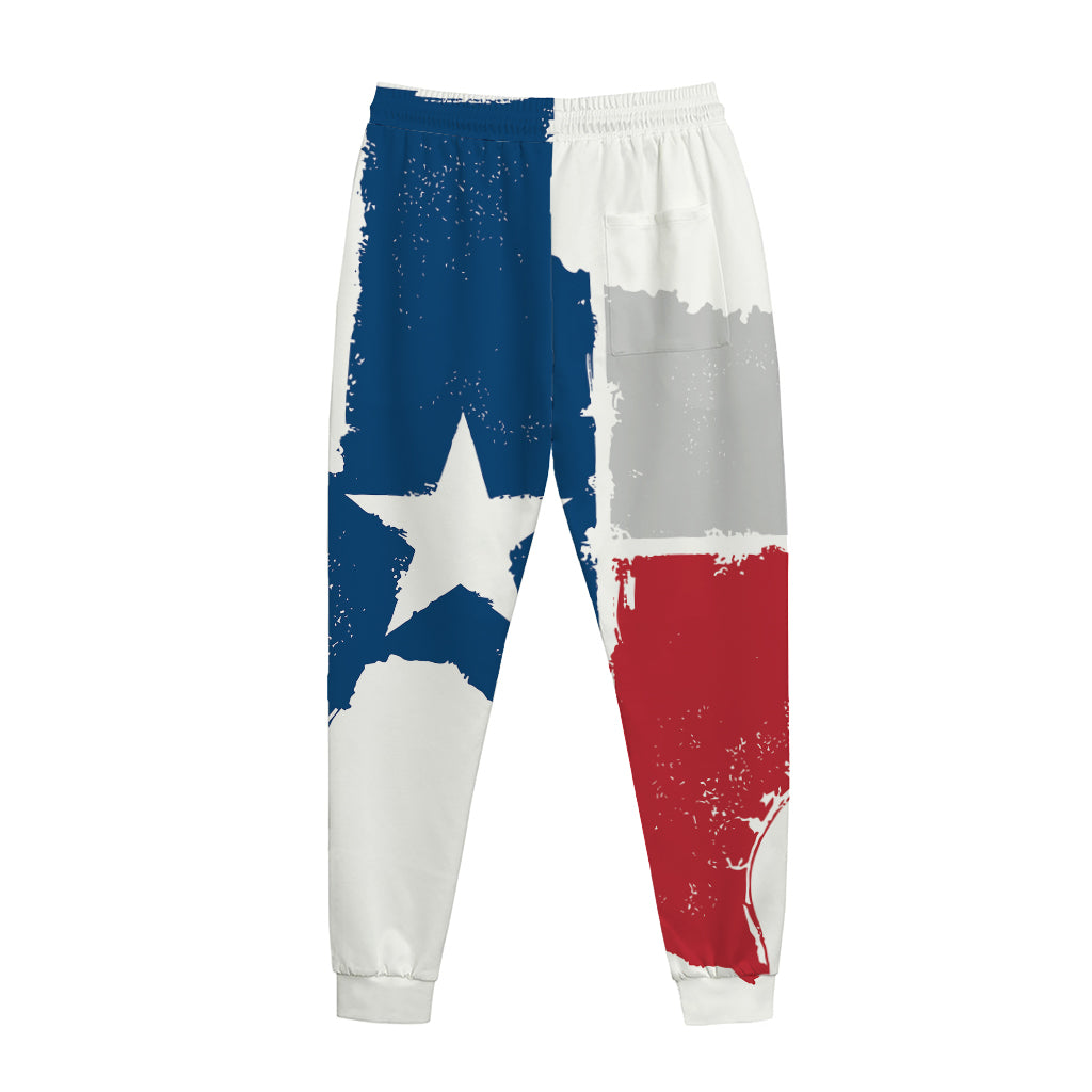 Texas State Flag Print Jogger Pants