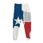 Texas State Flag Print Jogger Pants