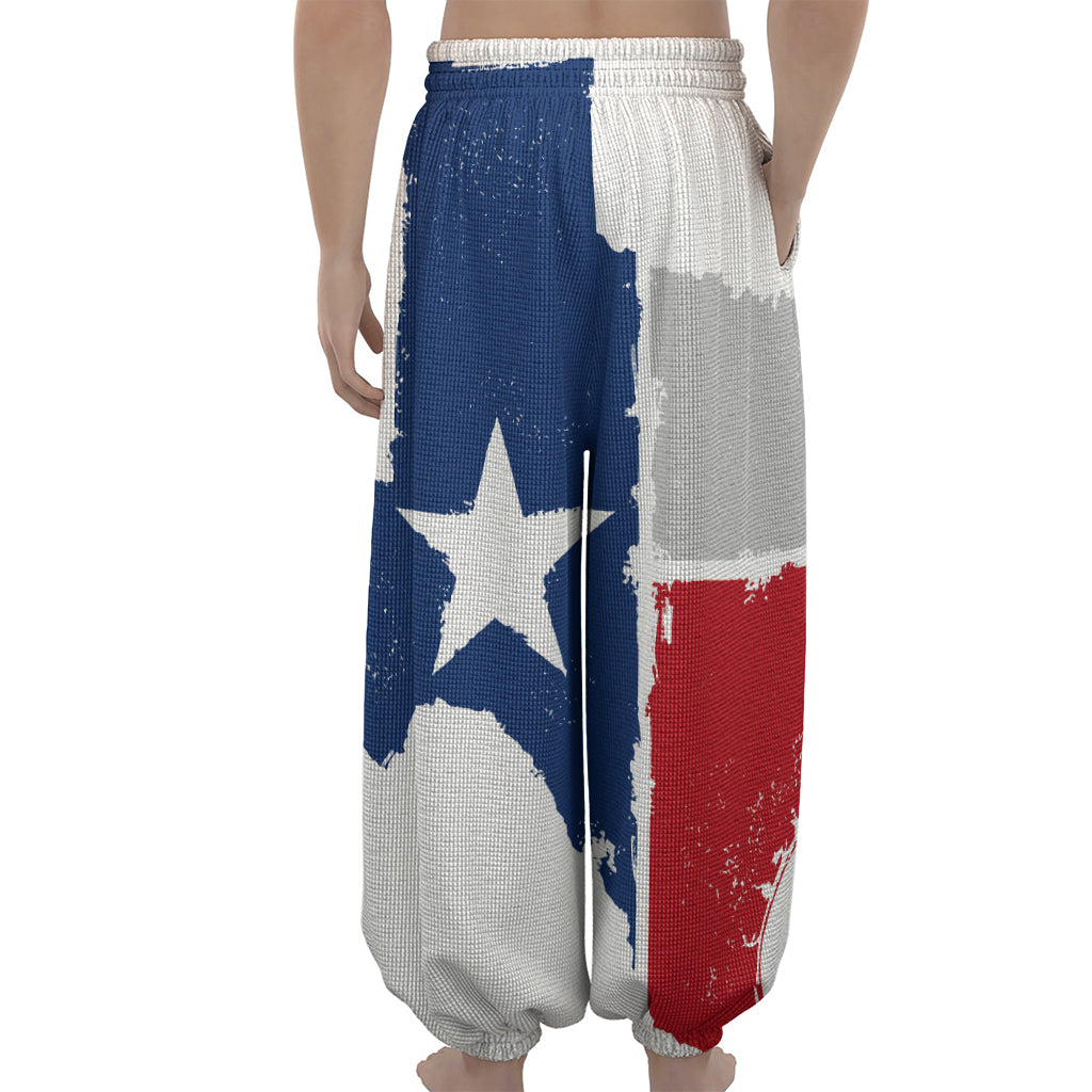 Texas State Flag Print Lantern Pants